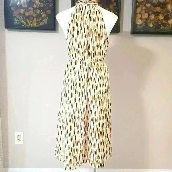 Twist-Neck Satin Midi Dress - Picture 7 of 12